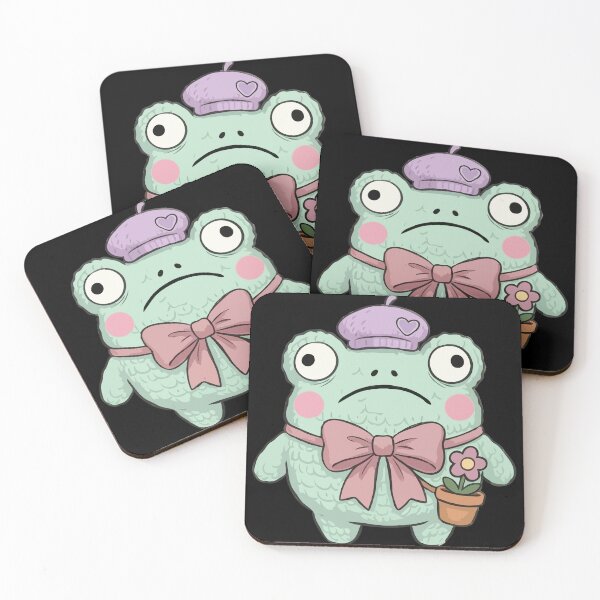 Item preview, Mint Beret Ribbiting Gardener Portrait designed and sold by Emegan Print Art.