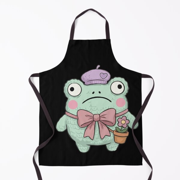 Item preview, Mint Beret Ribbiting Gardener Portrait designed and sold by Emegan Print Art.