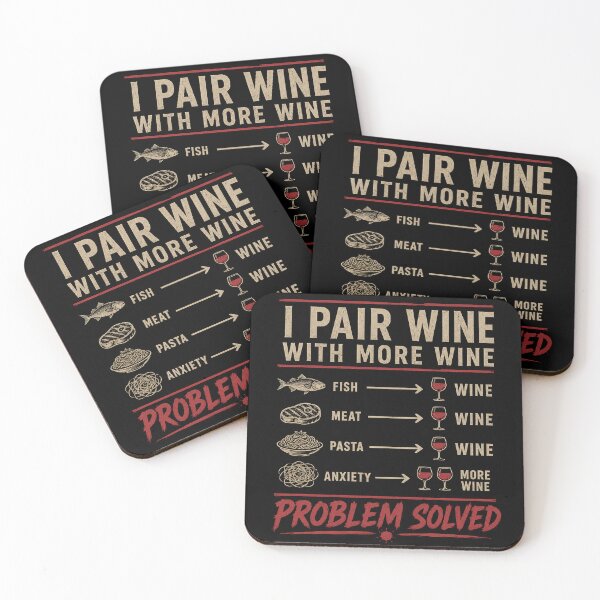 Item preview, Pair Wisely Wine Humor Design Black designed and sold by Anime-Wine.