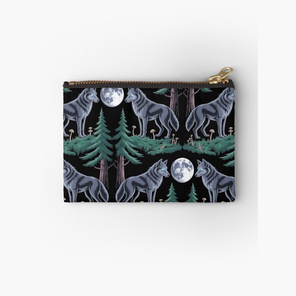 Item preview, Mystic Wolf Moon Forest Witchcore Pattern designed and sold by WikaKowalczyk.