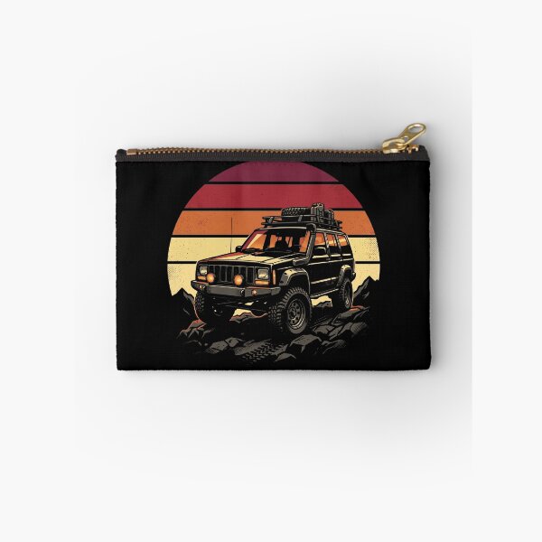 Item preview, Retro Sunset Cherokee XJ Overlanding - Off-Road Adventure designed and sold by Off-Road-Zone.