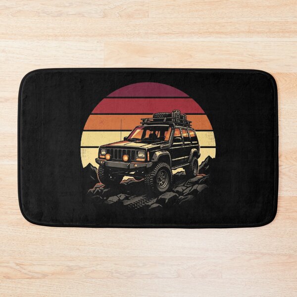 Item preview, Retro Sunset Cherokee XJ Overlanding - Off-Road Adventure designed and sold by Off-Road-Zone.