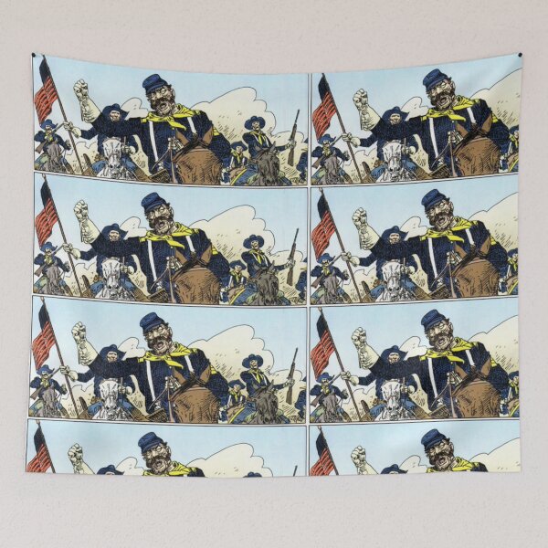 Item preview, 7th Cavalry digital draw colorful art men and horses designed and sold by Combatente.