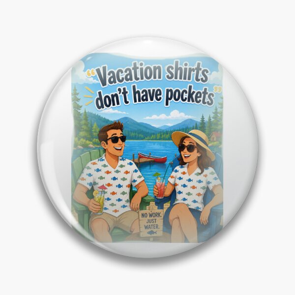 Item preview, Vacation Shirts Don’t Have Pockets Funny Lake Vacation Cartoon Art designed and sold by TerScott.