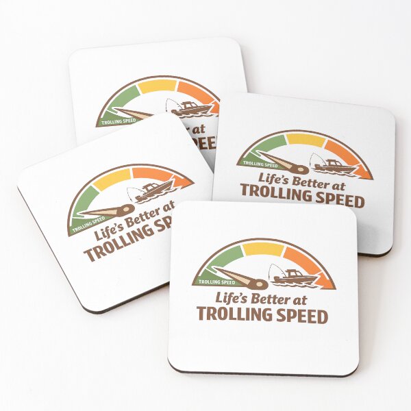 Item preview, Life’s Better at Trolling Speed | Funny Lake Life Fishing Shirt designed and sold by ZorviqueStudio.