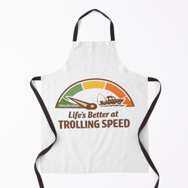 Item preview, Life’s Better at Trolling Speed | Funny Lake Life Fishing Shirt designed and sold by ZorviqueStudio.
