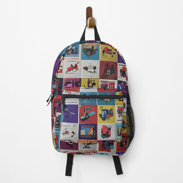 Item preview, Modern Retro Product – Bauhaus Style Colorful Design Collage designed and sold by GiftLore Studio.