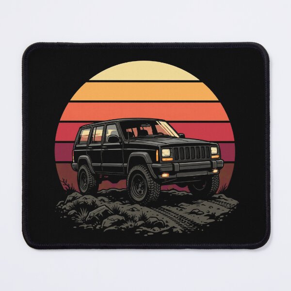 Item preview, Retro Sunset Black Cherokee XJ - Off-Road Adventure designed and sold by Off-Road-Zone.