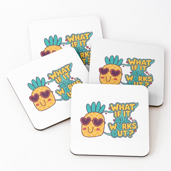 Item preview, What If It All Works Out Optimism Pineapple Positive Vibes designed and sold by RetroMini2026.