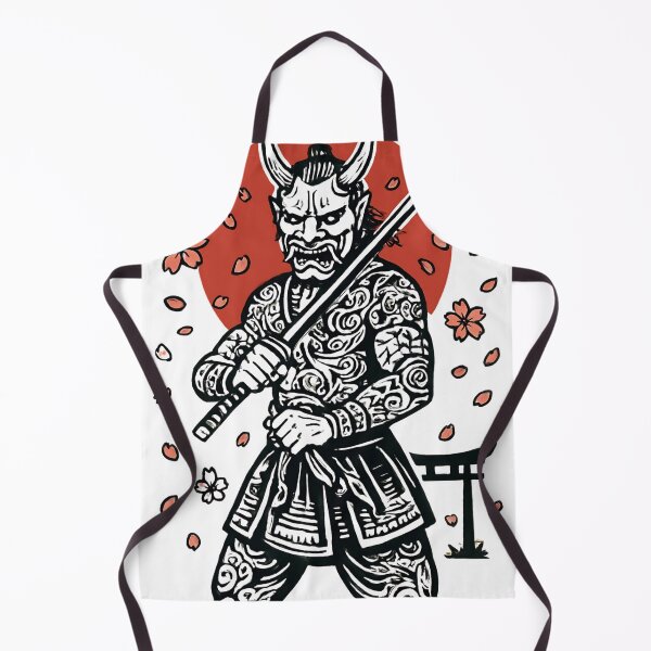 Item preview, Oni Samurai Warrior – Japanese Demon Katana Sakura Art designed and sold by kaxymax.