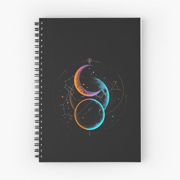 Item preview, Neon Moon Phases  Minimalist Celestial Synthwave Art designed and sold by RetroWaveArtCo.