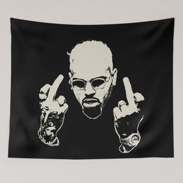Item preview, Chris Brown Vintage Design Finger Up designed and sold by LiuTiuuu.