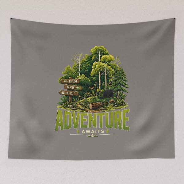 Item preview, Adventure Awaits Forest Nature Hiking Outdoor Shirt designed and sold by Aimetoi.