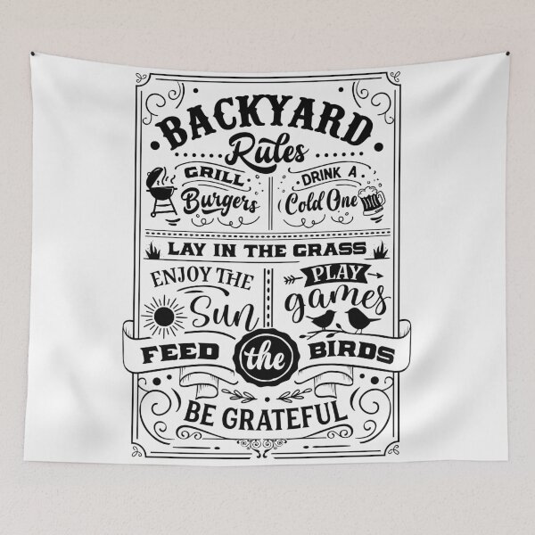 Item preview, Backyard rules bl designed and sold by Stream47.