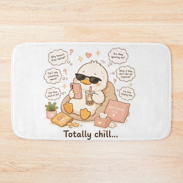 Item preview, Cute Duck Totally Chill Overthinking Mood designed and sold by Sadia  Jannat.