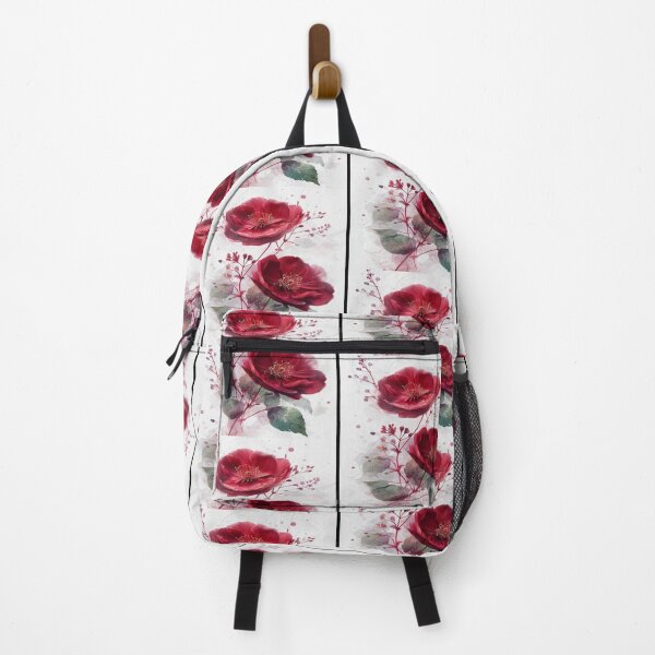 Item preview, Deep Red Botanical Floral Artwork designed and sold by NivyasArtistry.