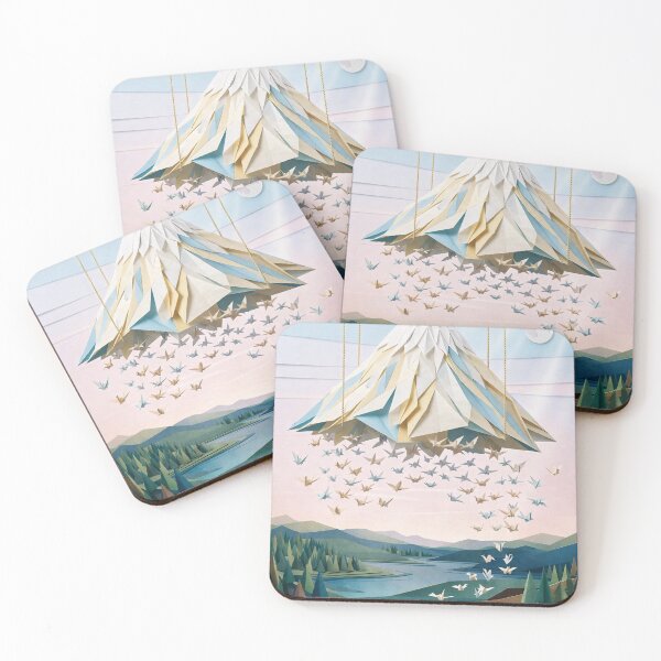 Item preview, Origami Mountain and Paper Birds Landscape designed and sold by MIArt Studio.
