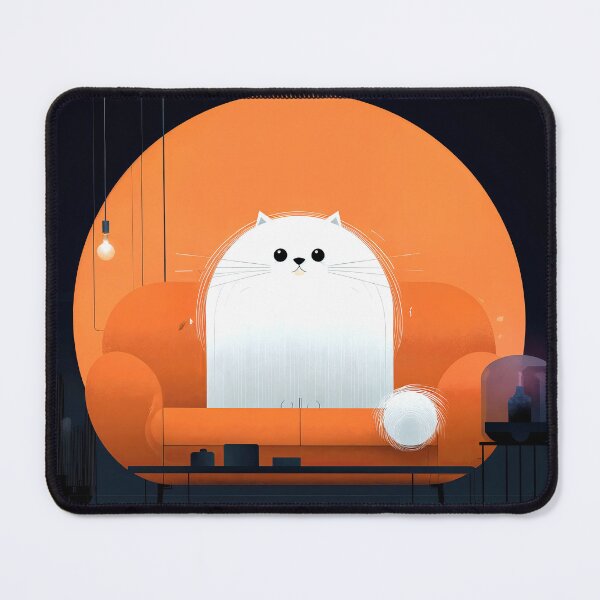 Item preview, Wall Art - Postcard - Whimsical Cat in Cozy Glow designed and sold by ForeverPrintsOK.