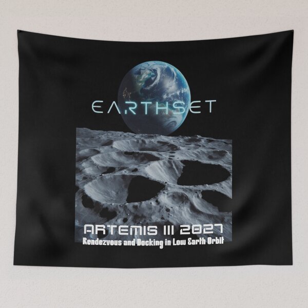 Item preview, Artemis 3 - low earth orbit - moon mission - crewed mission - spaceflight - astronaut - crewed lunar flyby - rocket - spacecraft - capsule - orbit - exploration - lunar - moon lover  designed and sold by JansenGS.