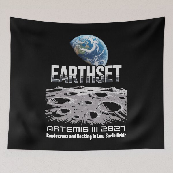 Item preview, Artemis 3 - low earth orbit - moon mission - crewed mission - spaceflight - astronaut - crewed lunar flyby - rocket - spacecraft - capsule - orbit - exploration - lunar - moon lover  designed and sold by JansenGS.