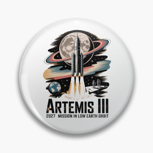 Item preview, Artemis 3 - low earth orbit - moon mission - crewed mission - spaceflight - astronaut - crewed lunar flyby - rocket - spacecraft - capsule - orbit - exploration - lunar - moon lover  designed and sold by JansenGS.