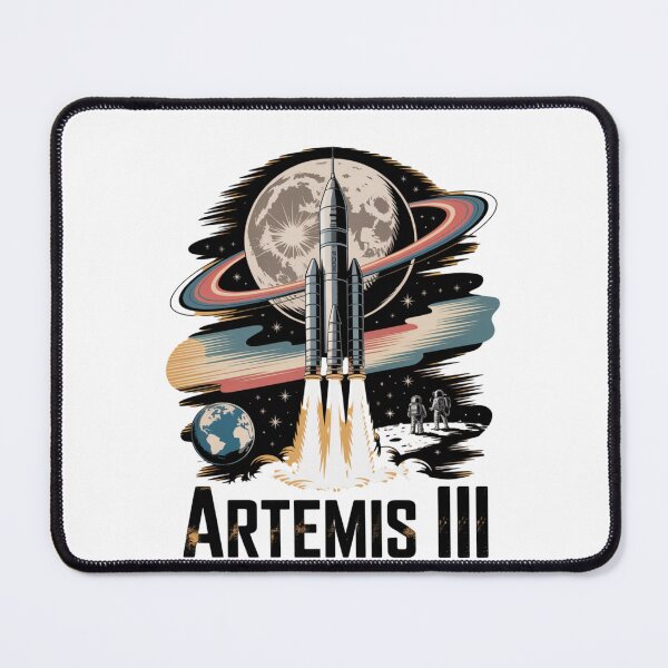 Item preview, Artemis 3 - low earth orbit - moon mission - crewed mission - spaceflight - astronaut - crewed lunar flyby - rocket - spacecraft - capsule - orbit - exploration - lunar - moon lover  designed and sold by JansenGS.
