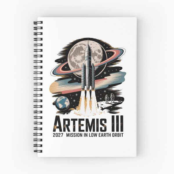 Artikelvorschau, Artemis 3 – erdnahe Umlaufbahn – Mondmission – bemannte Mission – Raumfahrt – Astronaut – bemannter Mondvorbeiflug – Rakete – Raumschiff – Kapsel – Umlaufbahn – Erkundung – Mond – Mondliebhaber entworfen und verkauft von JansenGS.
