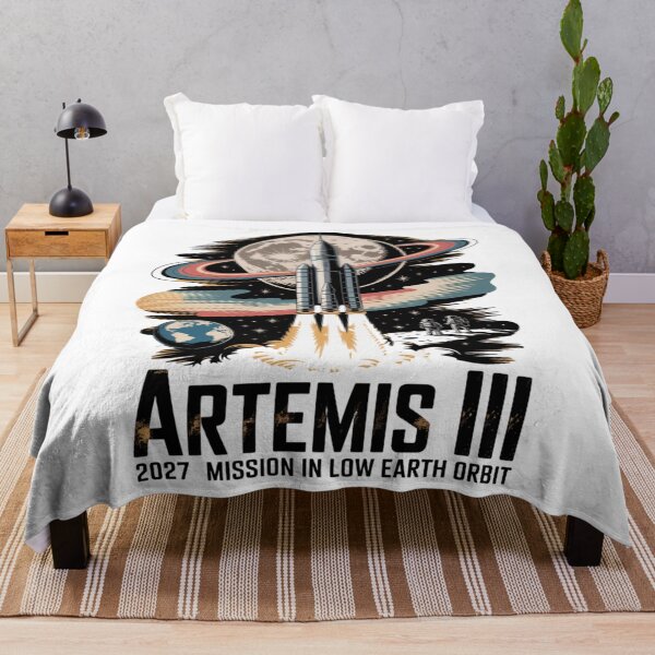 Item preview, Artemis 3 - low earth orbit - moon mission - crewed mission - spaceflight - astronaut - crewed lunar flyby - rocket - spacecraft - capsule - orbit - exploration - lunar - moon lover  designed and sold by JansenGS.