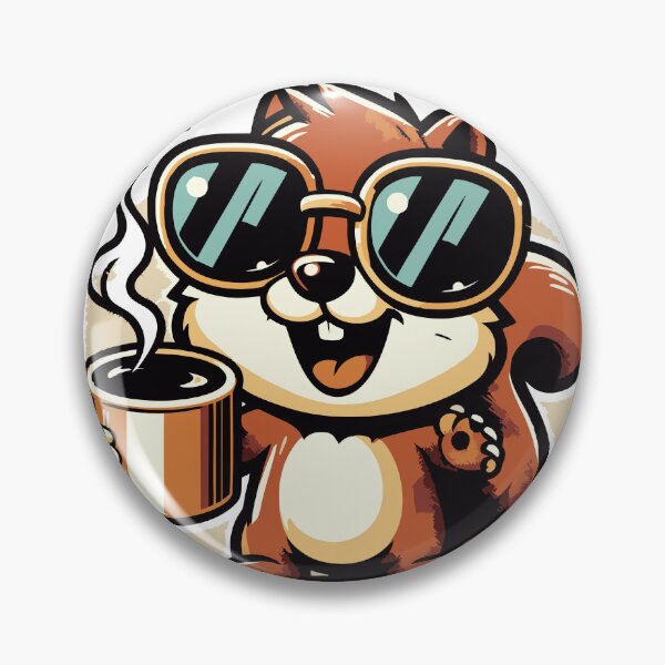 Item preview, Funny Squirrel Coffee Addict designed and sold by Retro@nimals.