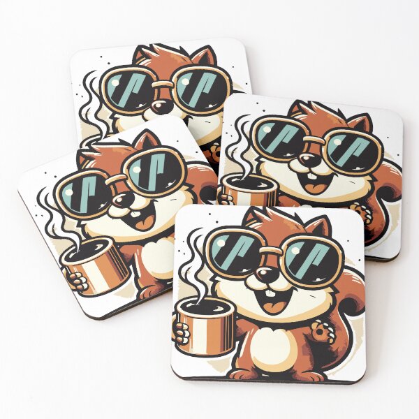 Item preview, Funny Squirrel Coffee Addict designed and sold by Retro@nimals.