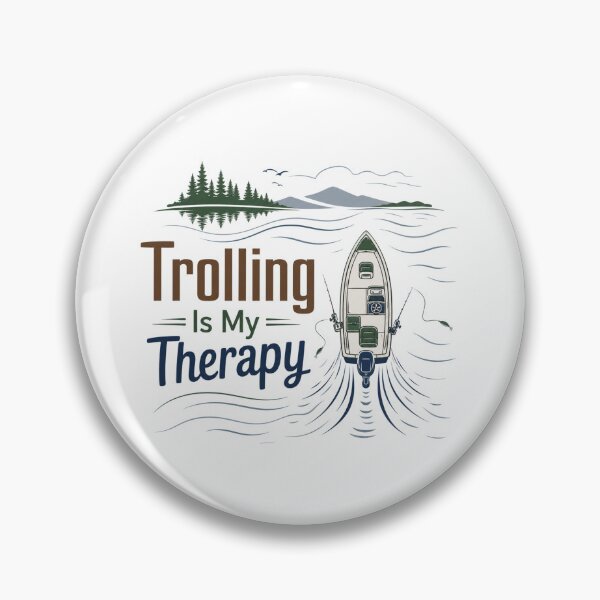 Item preview, Trolling Is My Therapy Fishing T-Shirt | Lake Life Angler Humor designed and sold by ZorviqueStudio.