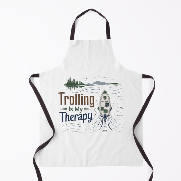 Item preview, Trolling Is My Therapy Fishing T-Shirt | Lake Life Angler Humor designed and sold by ZorviqueStudio.
