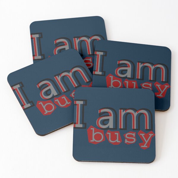 Item preview, I Am Busy - Glitch Effect Typography Relatable Quote designed and sold by Ihor Ivanov.