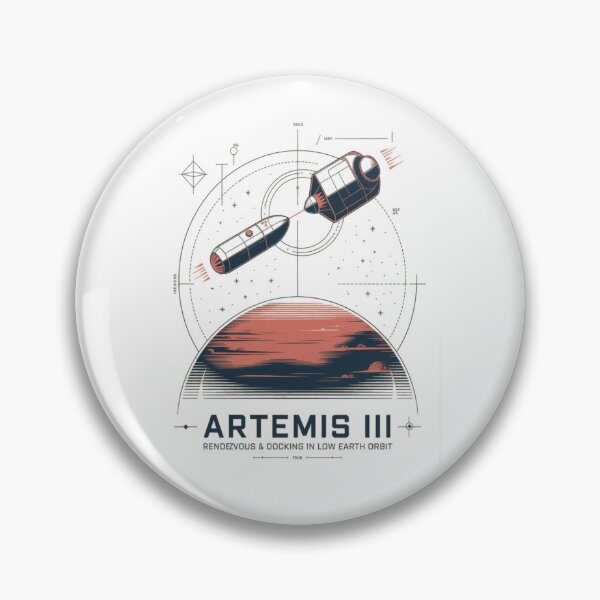 Item preview, Artemis 3 - low earth orbit - moon mission - crewed mission - spaceflight - astronaut - crewed lunar flyby - rocket - spacecraft - capsule - orbit - exploration - lunar - moon lover  designed and sold by JansenGS.