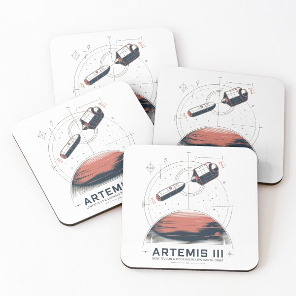 Item preview, Artemis 3 - low earth orbit - moon mission - crewed mission - spaceflight - astronaut - crewed lunar flyby - rocket - spacecraft - capsule - orbit - exploration - lunar - moon lover  designed and sold by JansenGS.