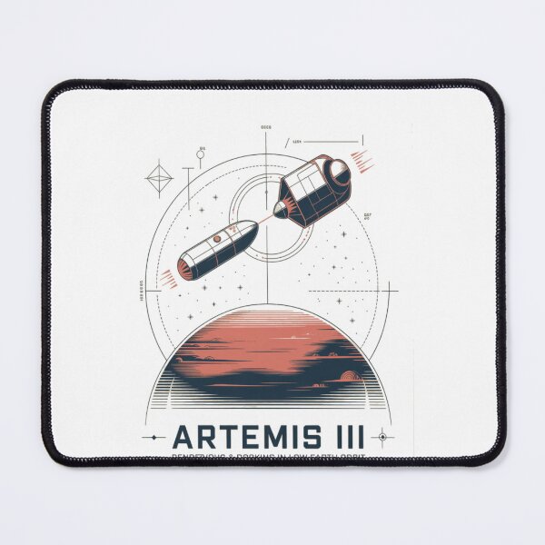Item preview, Artemis 3 - low earth orbit - moon mission - crewed mission - spaceflight - astronaut - crewed lunar flyby - rocket - spacecraft - capsule - orbit - exploration - lunar - moon lover designed and sold by JansenGS.