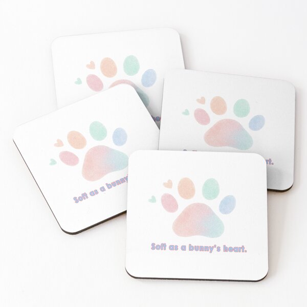 Item preview, Soft as a Bunny’s Heart – Pastel Paw Print designed and sold by Herzbaumatelier.
