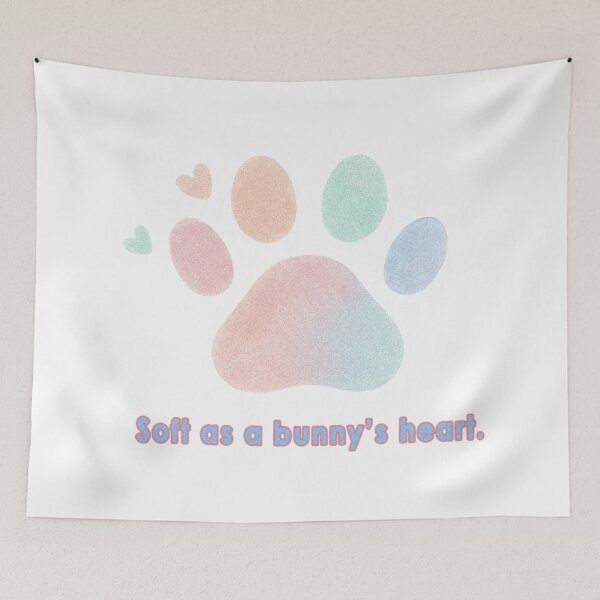 Item preview, Soft as a Bunny’s Heart – Pastel Paw Print designed and sold by Herzbaumatelier.