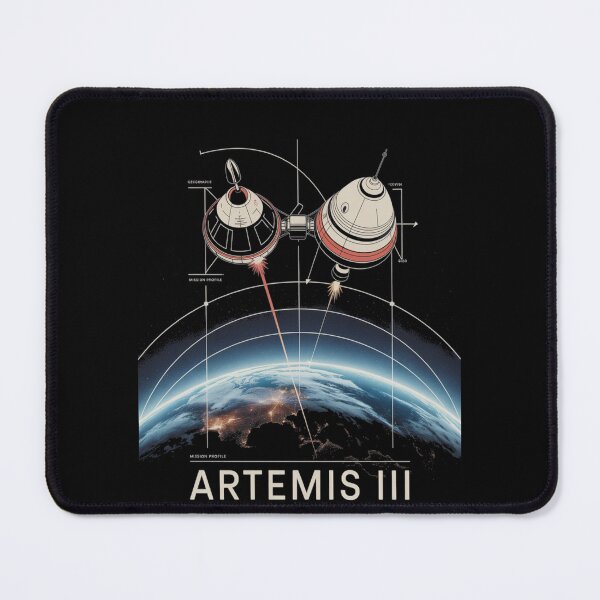 Item preview, Artemis 3 - low earth orbit - moon mission - crewed mission - spaceflight - astronaut - crewed lunar flyby - rocket - spacecraft - capsule - orbit - exploration - lunar - moon lover designed and sold by JansenGS.