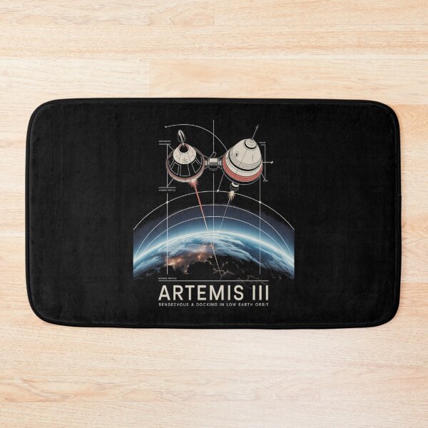 Item preview, Artemis 3 - low earth orbit - moon mission - crewed mission - spaceflight - astronaut - crewed lunar flyby - rocket - spacecraft - capsule - orbit - exploration - lunar - moon lover  designed and sold by JansenGS.