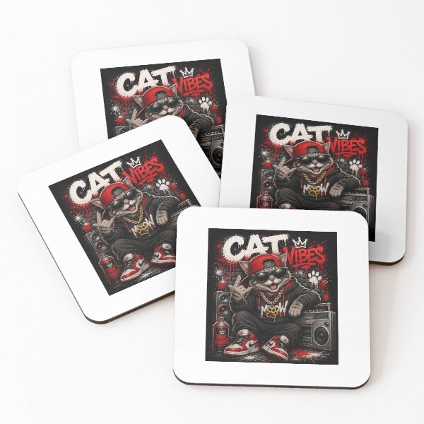 Item preview, Cat Vibes – Urban Hip Hop Street Art designed and sold by Kadi Art Haven .