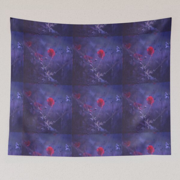 Item preview, Red poppy in blue - medium format analog Hasselblad film photo designed and sold by edwardolive.