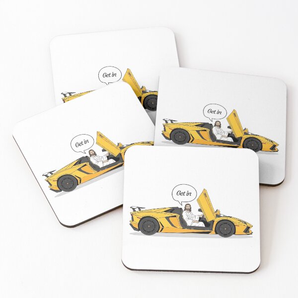 Item preview, Christ Says to Get In — Lambo Jesus Funny Graphic Art designed and sold by Alt Christian.