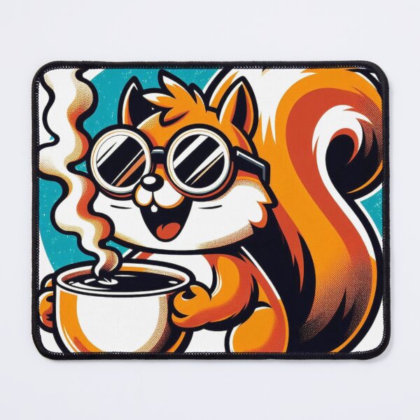 Item preview, Funny Squirrel Coffee Addict designed and sold by Retro@nimals.