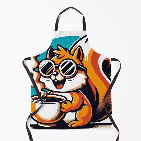 Item preview, Funny Squirrel Coffee Addict designed and sold by Retro@nimals.