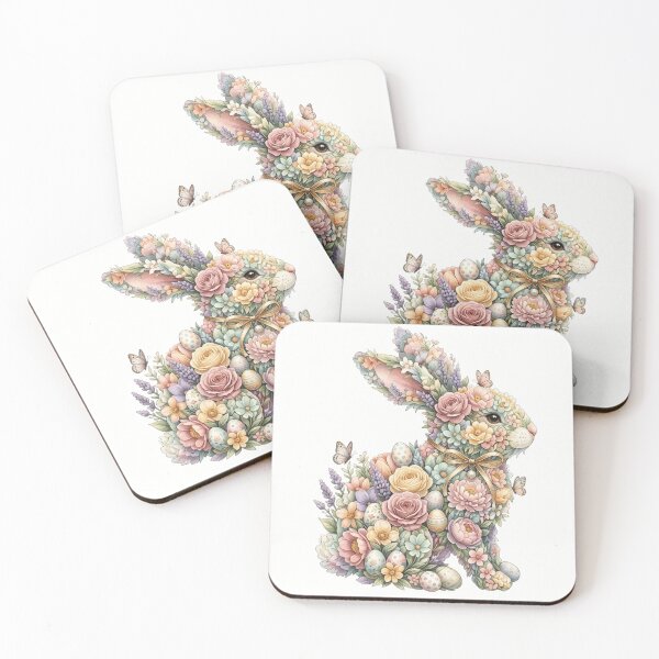 Item preview, Floral Easter Bunny Spring Botanical Silhouette designed and sold by ZENVIRART.