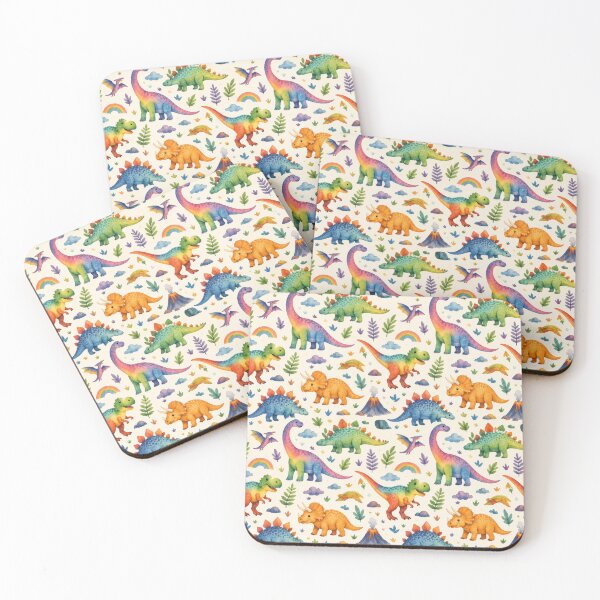 Item preview, Rainbow Dinosaur Fantasy Pattern Artwork designed and sold by ArtComixHaven.