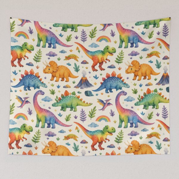 Item preview, Rainbow Dinosaur Fantasy Pattern Artwork designed and sold by ArtComixHaven.