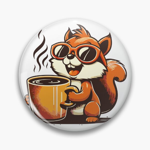 Item preview, Funny Squirrel Coffee Addict designed and sold by Retro@nimals.