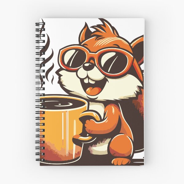 Item preview, Funny Squirrel Coffee Addict designed and sold by Retro@nimals.